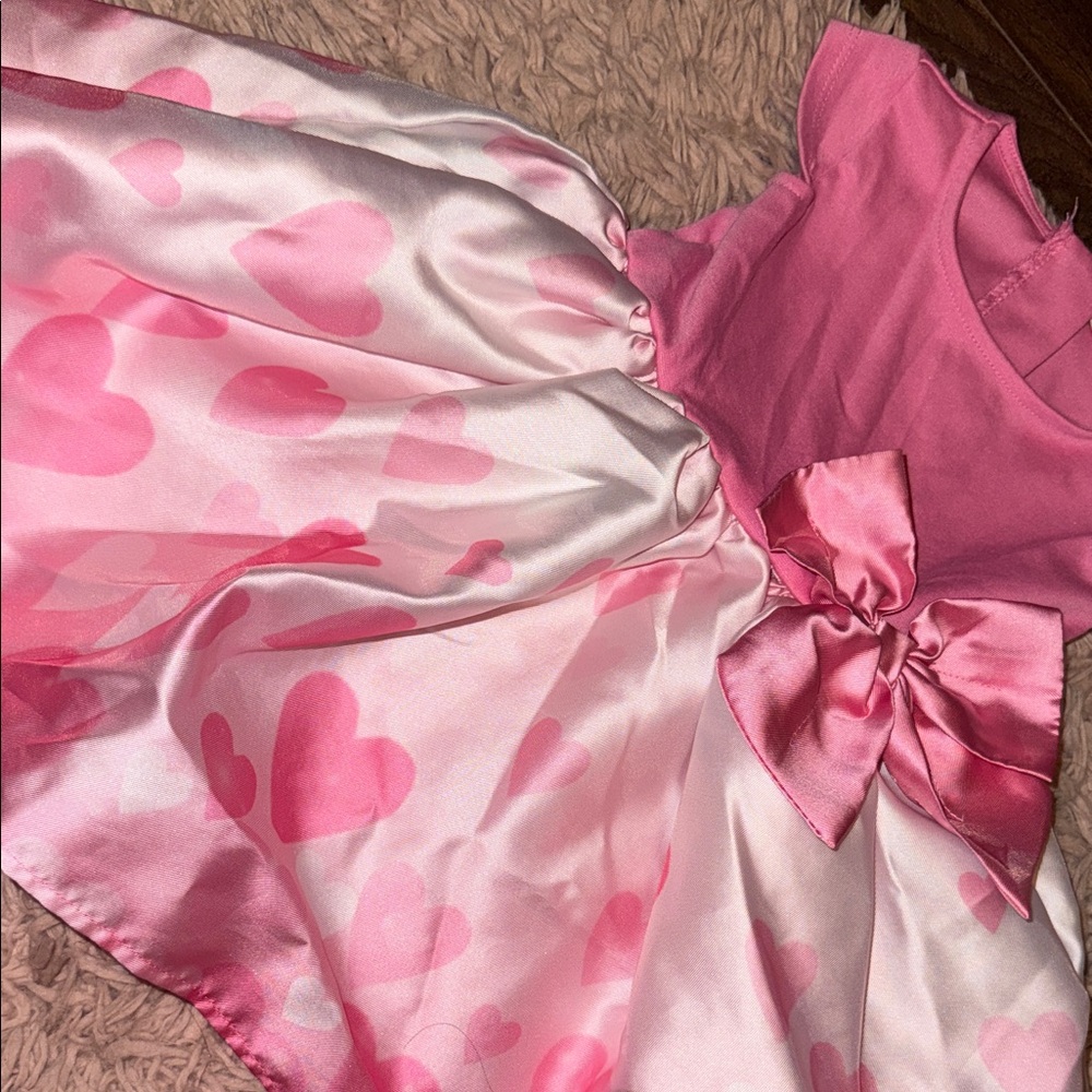 Pink Heart Girls Formal Dress